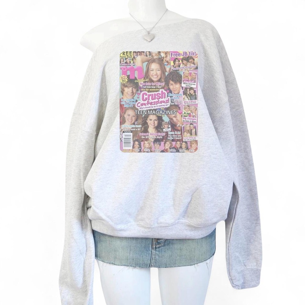 teen magazine collage sweatshirt — saint pink by charlotte